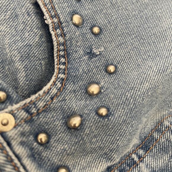 Vintage Mudd Clothing Women's Flare Blue Jeans size 1- Sm Stain, Missing Deco. - Picture 14 of 14